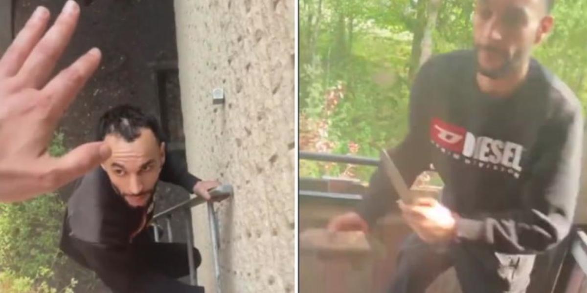 ¡Te mataré!: Graba cómo su exnovio entra en su casa y la ataca con un cuchillo