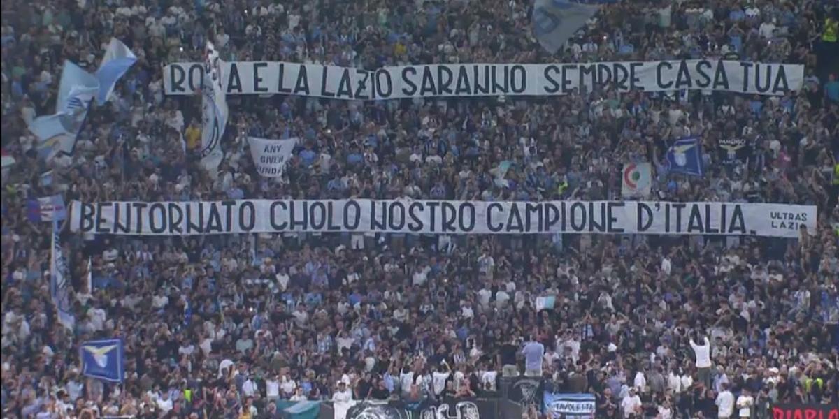 El Olímpico de Roma mostró su cariño al Cholo