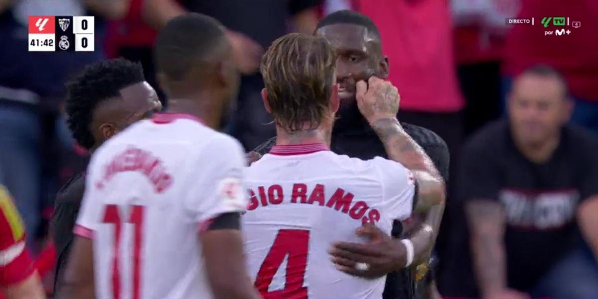 Saltan chispas entre Ramos y Rüdiger