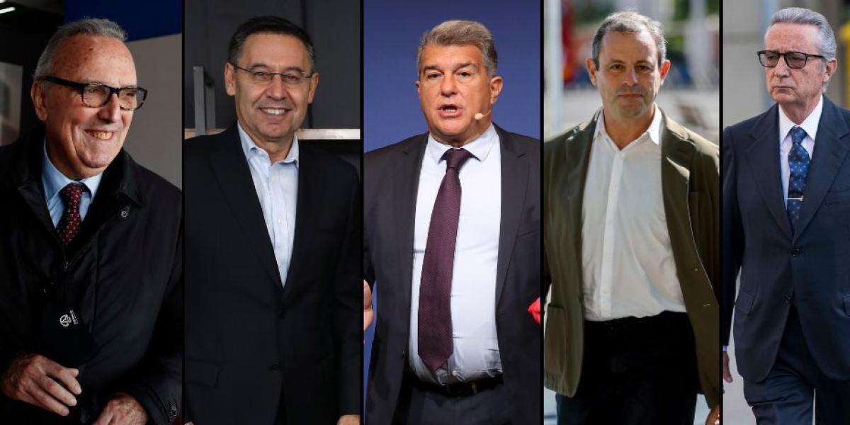 ¡Laporta, Bartomeu, Rosell, Gaspart y Reyna cenaron juntos anoche!