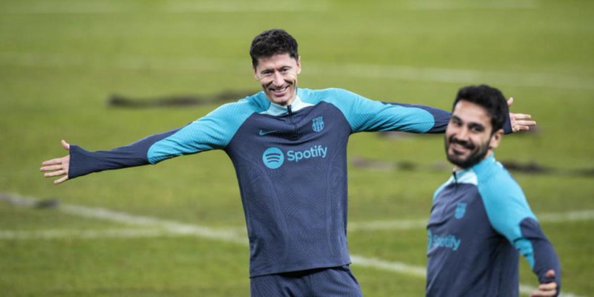 El entrenamiento del Barça en Hamburgo
