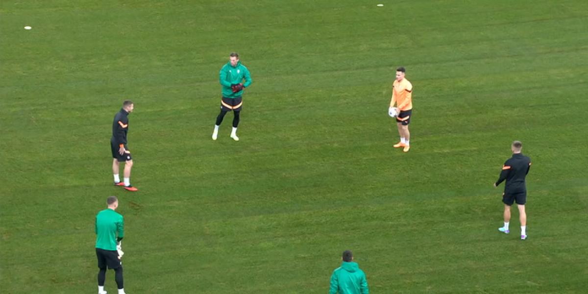 El entrenamiento del Shakhtar previo al partido contra el Barça