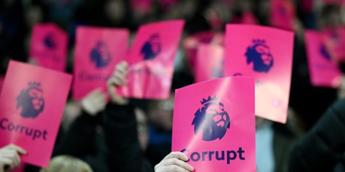 Goodison Park protesta contra una Premier corrupta