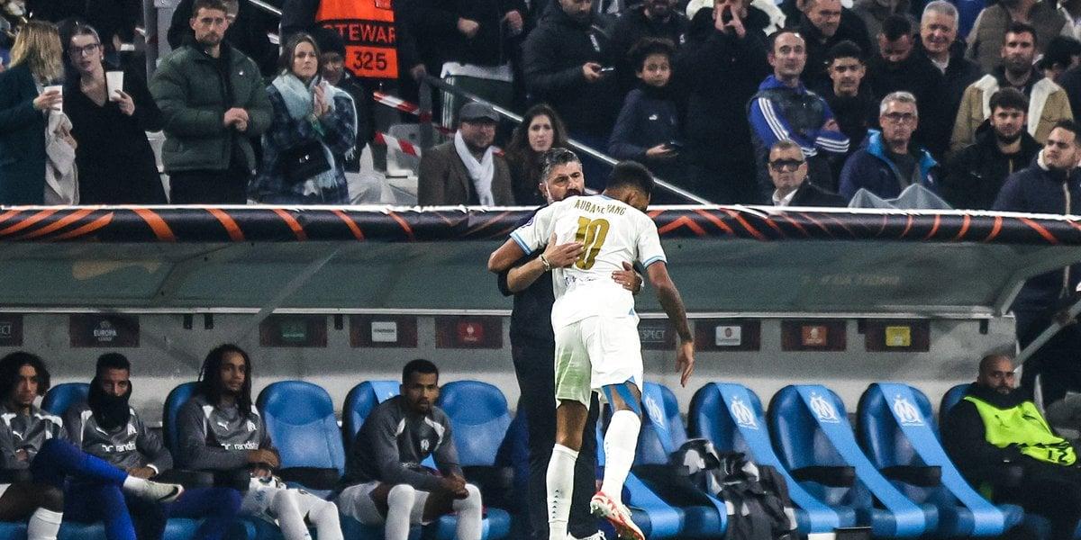 Gattuso devuelve la sonrisa a Aubameyang