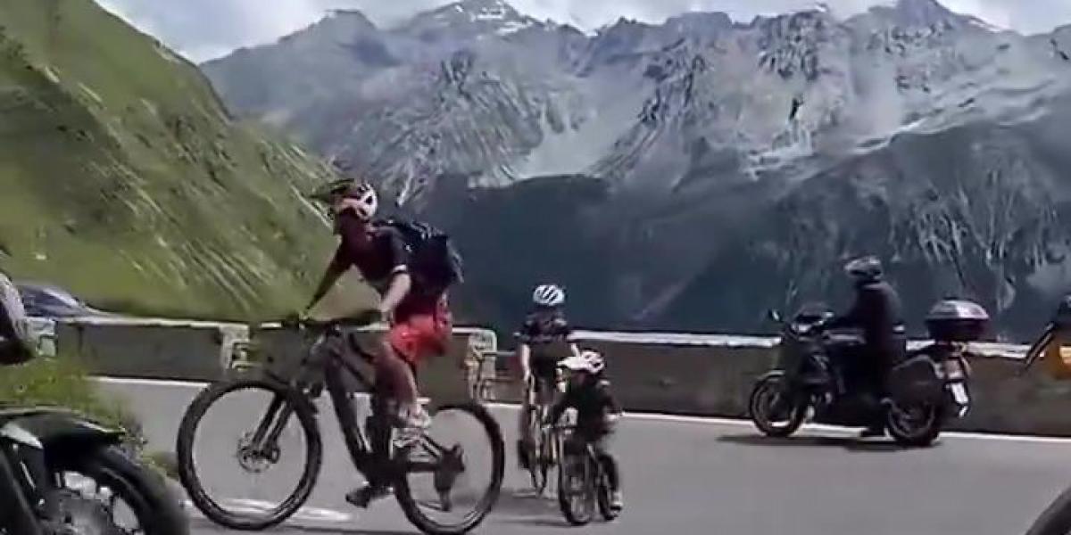 Una niña ciclista sube al mítico Stelvio ¡con solo 3 años!
