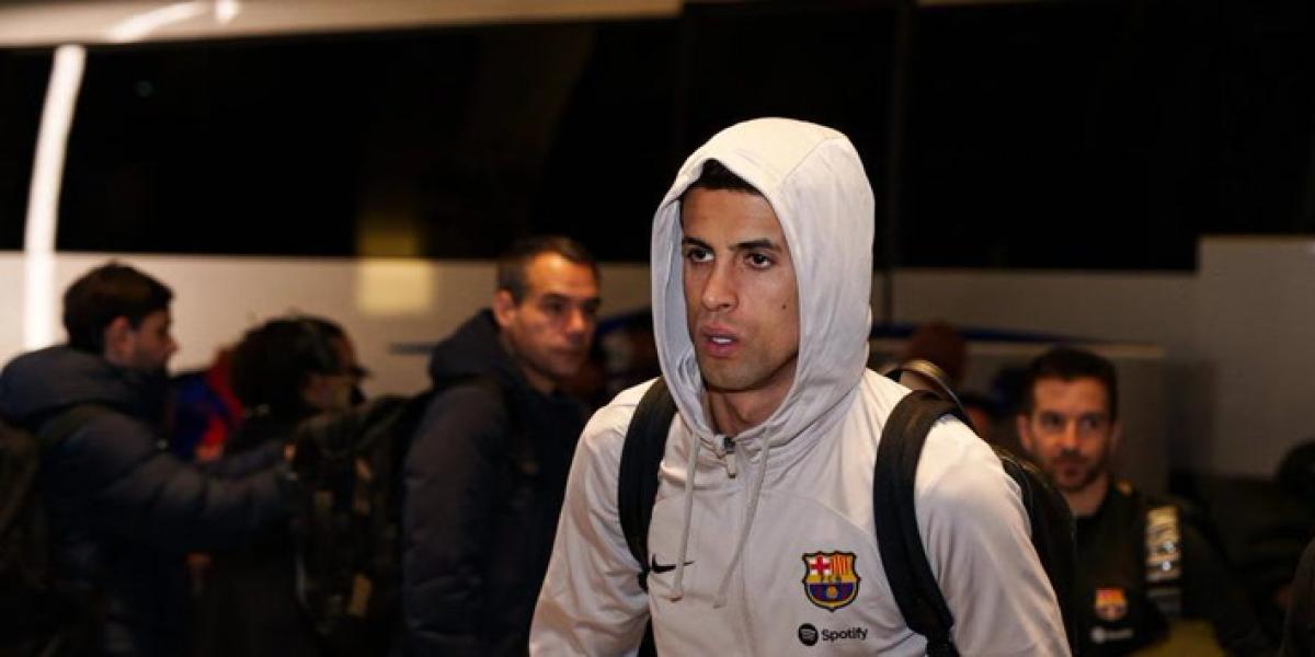 Entrenamiento del Barça antes de viajar a Riad
