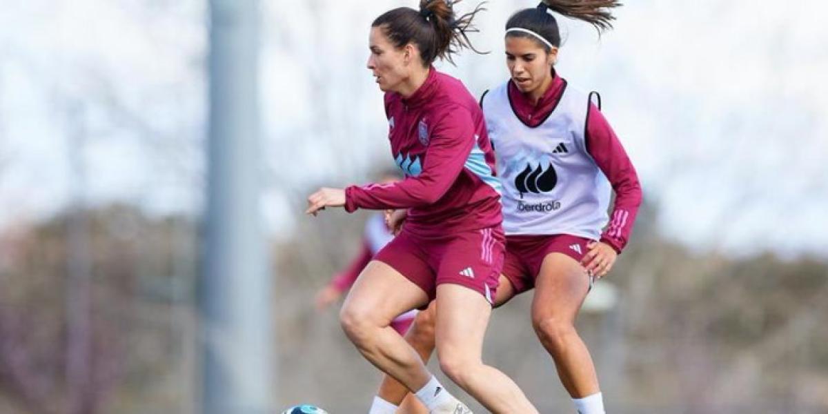 Última sesión en Las Rozas con Alexia Putellas y Tere Abelleira