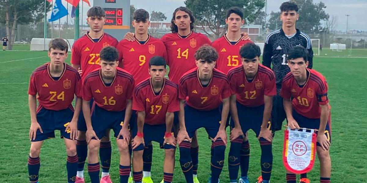 Álex Campos marca el gol de España Sub-16 ante Francia