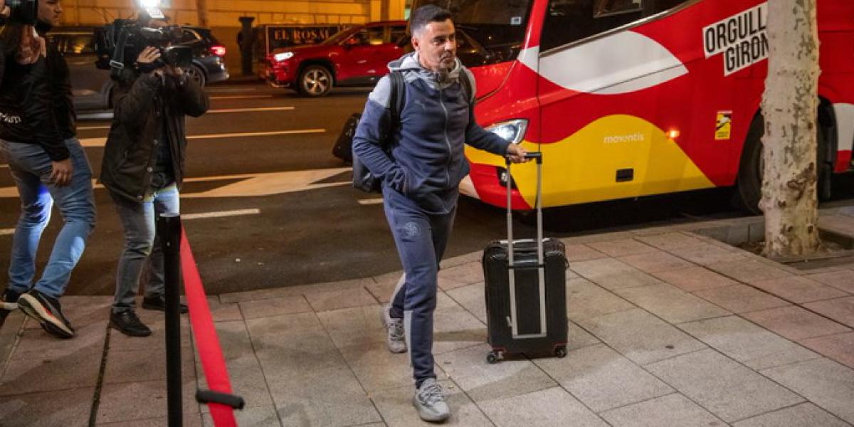 Llegada del Girona a Madrid