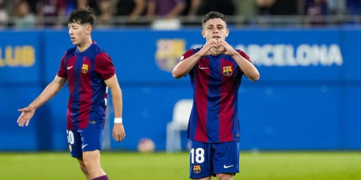 Barça Atlètic-Córdoba. Gol del Pocho Román (1-1)