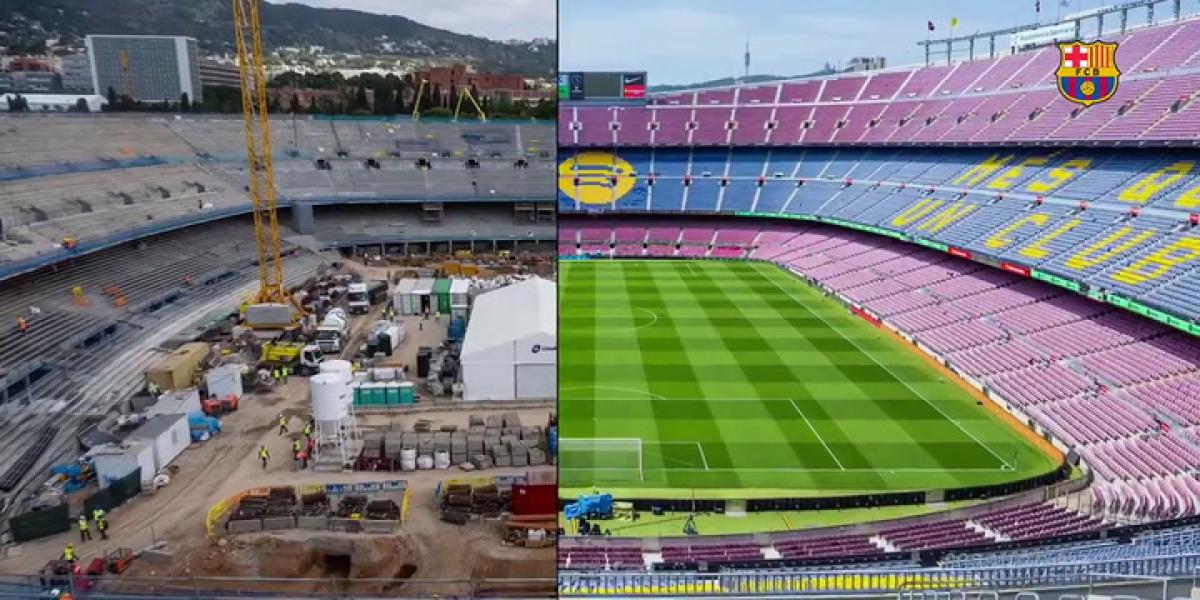 El Barça prepara la instalación de los asientos del nuevo Spotify Camp Nou