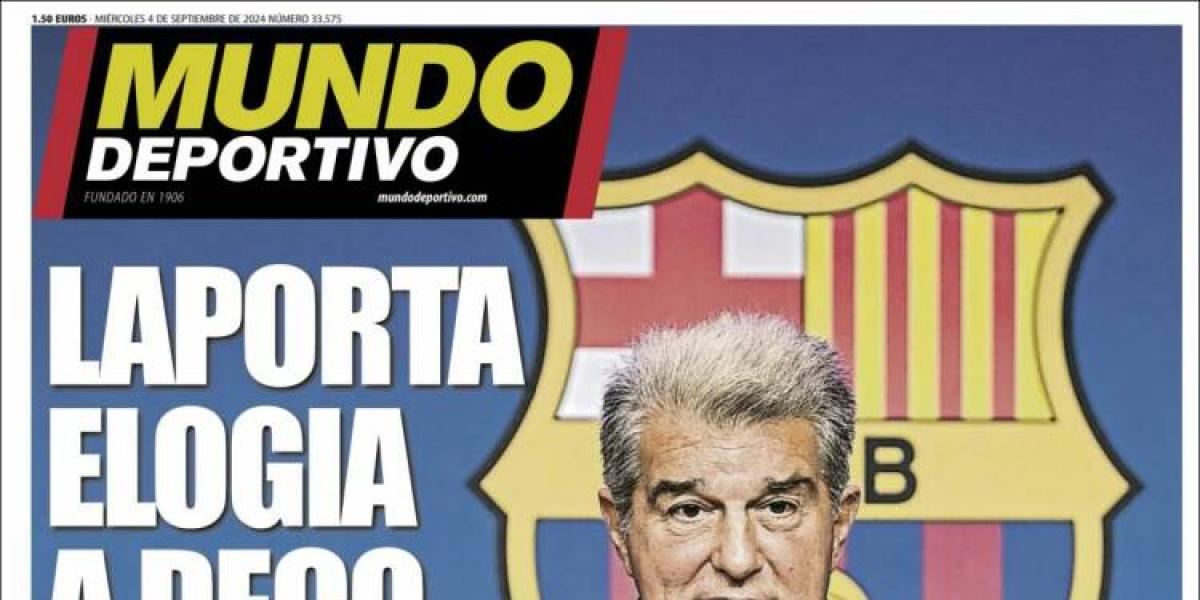 Joan Laporta y Deco, protagonistas de las portadas deportivas de hoy