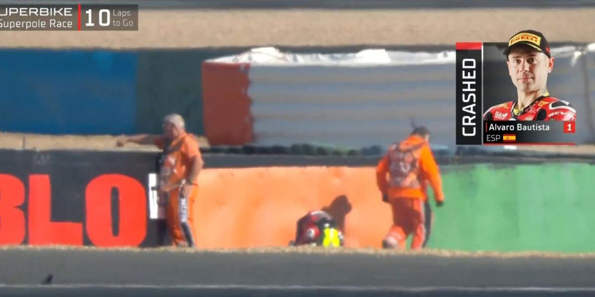 Bautista se rompe una costilla en la Superpole y no correrá la Carrera 2 en Magny Cours