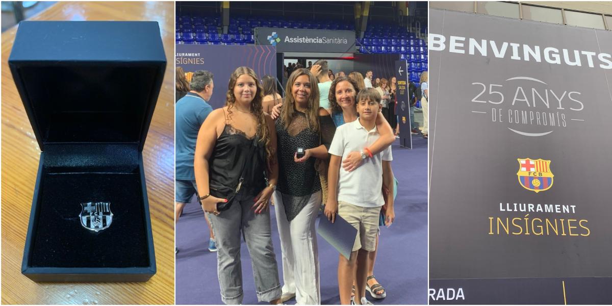 El Barça entrega las insignias a los socios con 25 años de antigüedad