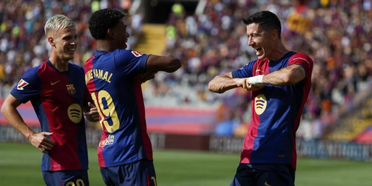 El equipo inicial del Barça en Girona