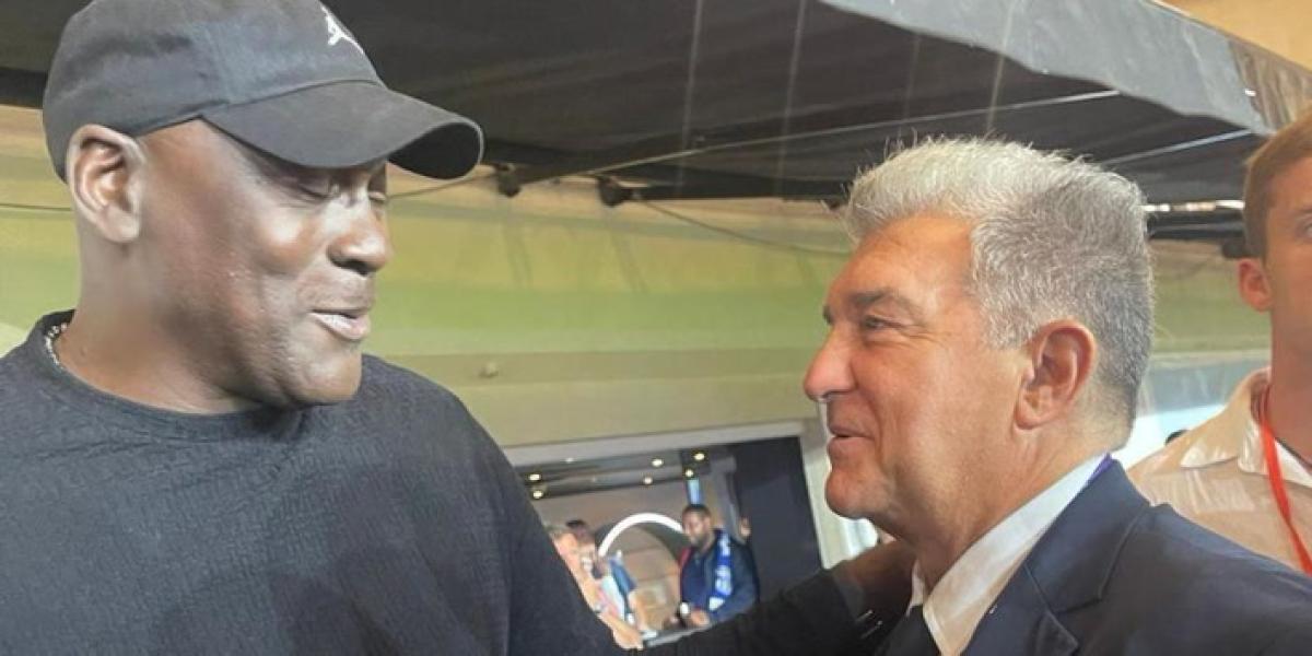 Michael Jordan en el Stade Louis II de Mónaco