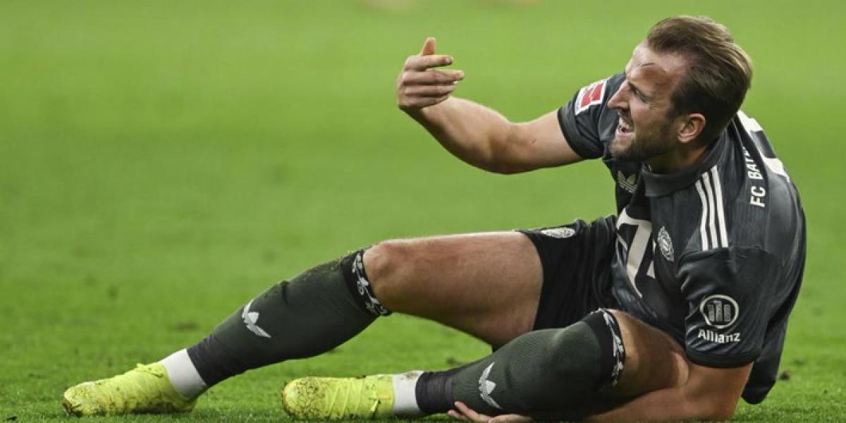 Harry Kane se lesionó el tobillo durante el partido contra el Leverkusen
