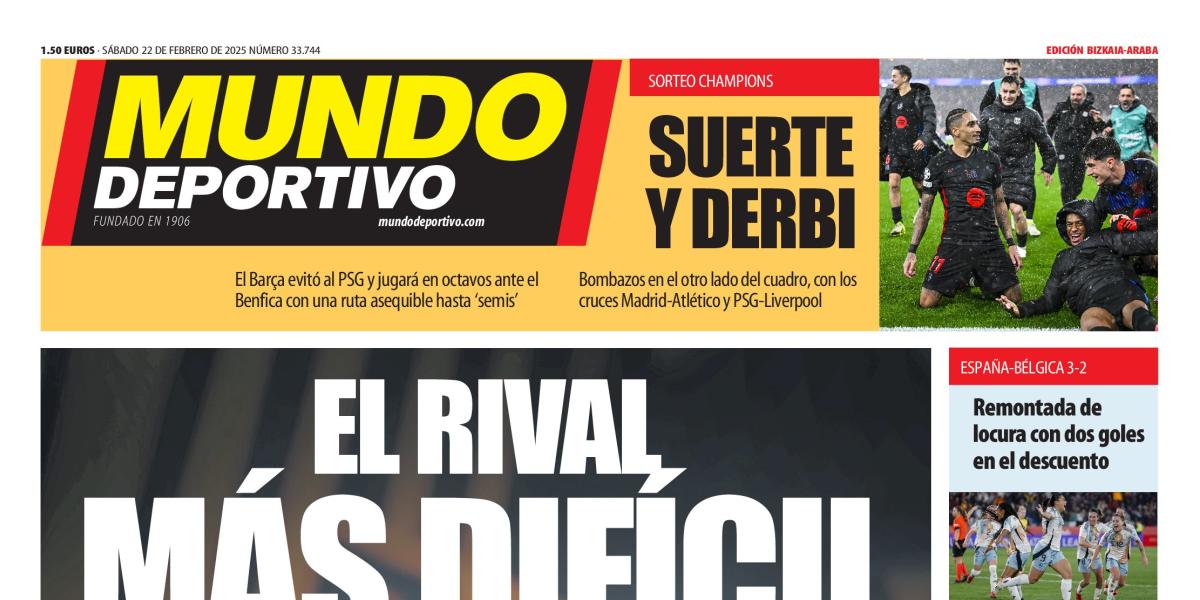 Portada de hoy de la Edición Bizkaia-Araba de Mundo Deportivo