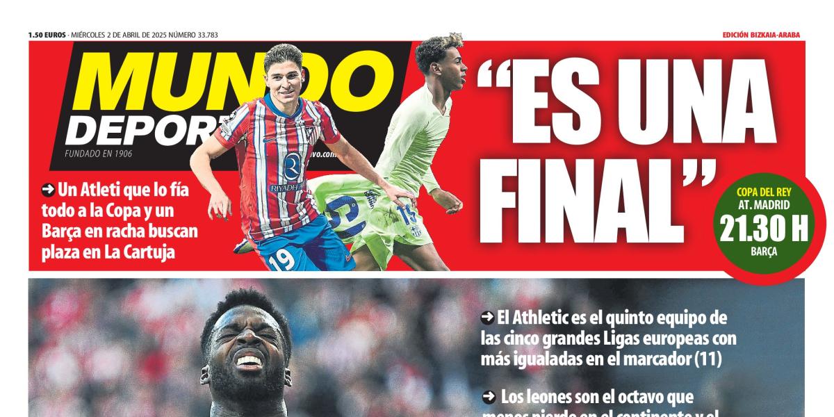 Portada de hoy de la Edición Bizkaia-Araba de Mundo Deportivo