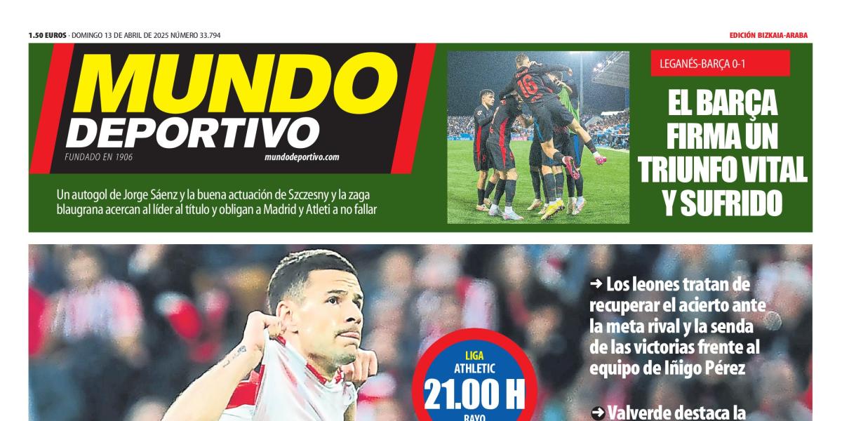 Portada de hoy de la Edición Bizkaia-Araba de Mundo Deportivo