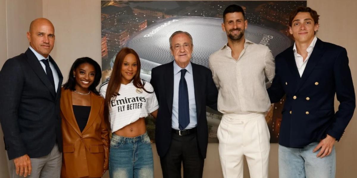 Djokovic saludó a los jugadores del Real Madrid
