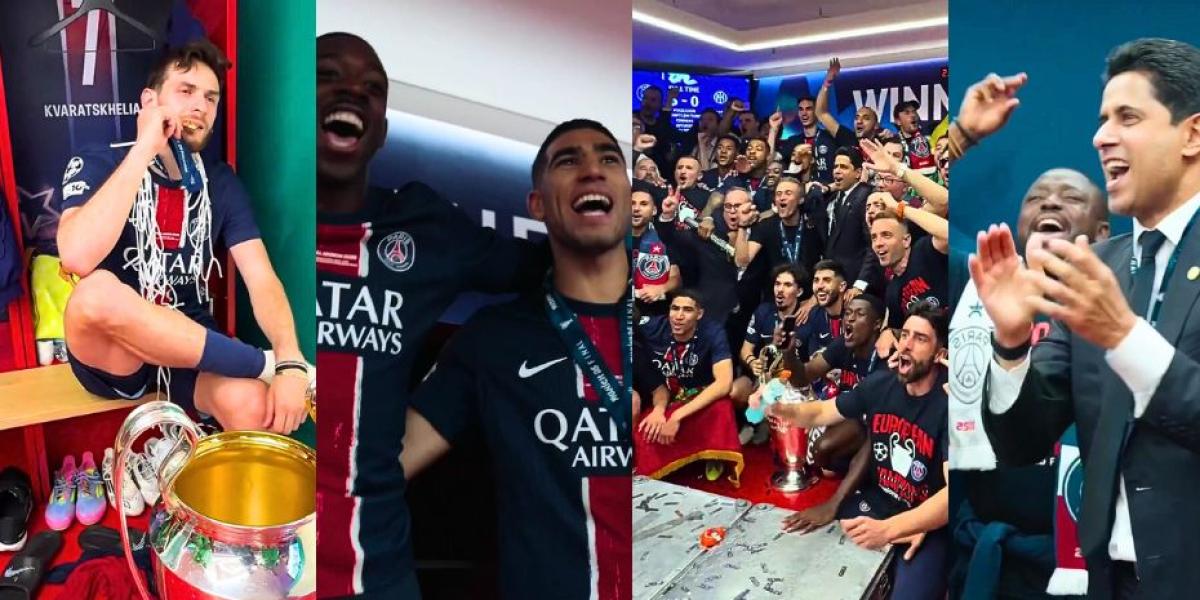 Así celebró el PSG su primera Champions: fiesta total en el vestuario del Allianz Arena