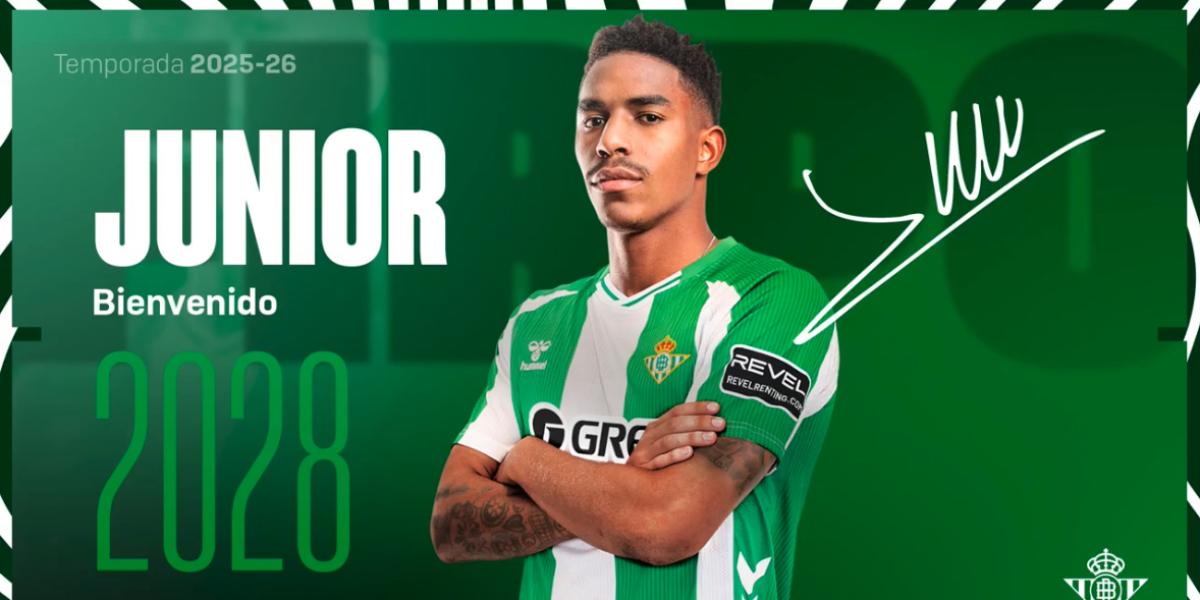 El Betis anuncia el fichaje de Junior hasta 2028