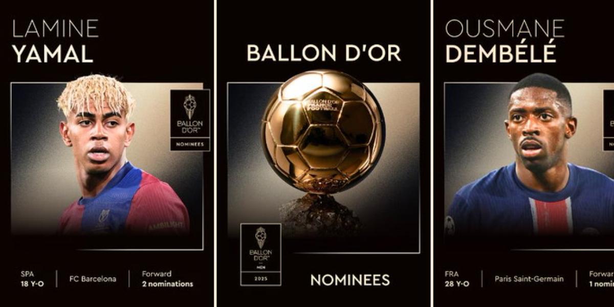 ¡Ya se conocen los 30 nominados para el Balón de Oro 2025!