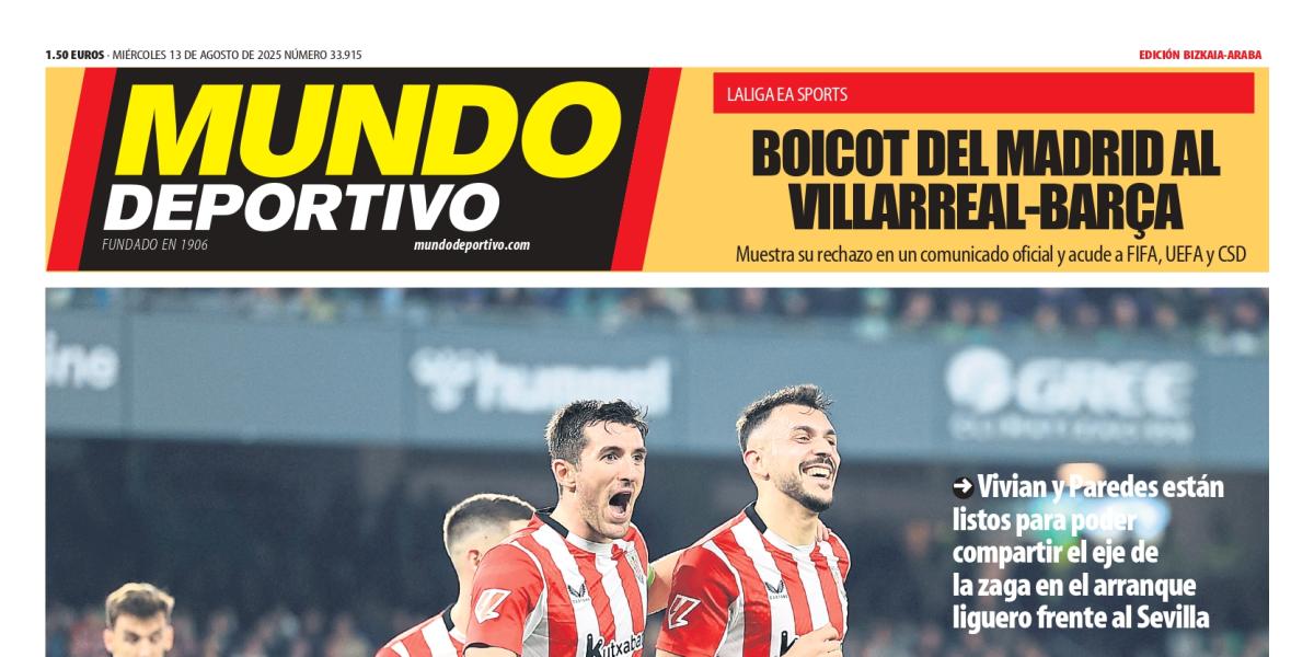 Portada MD Bizkaia-Araba de hoy miércoles