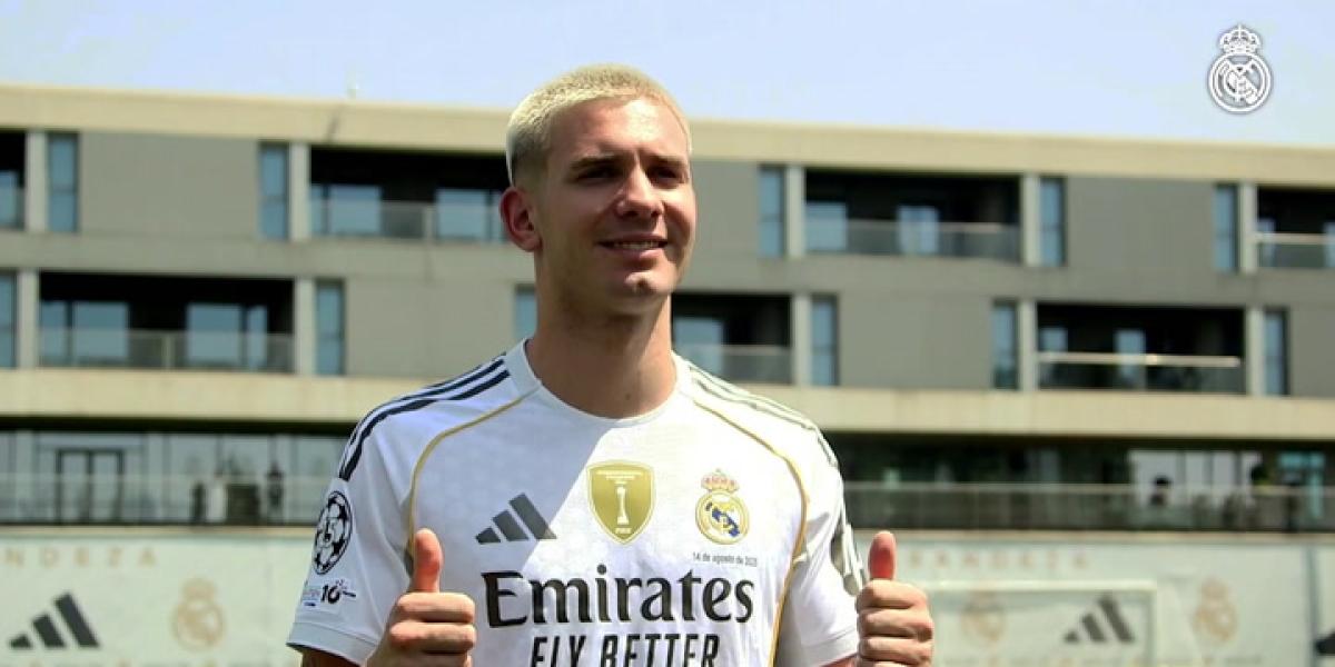 Mastantuono ya luce la camiseta del Real Madrid