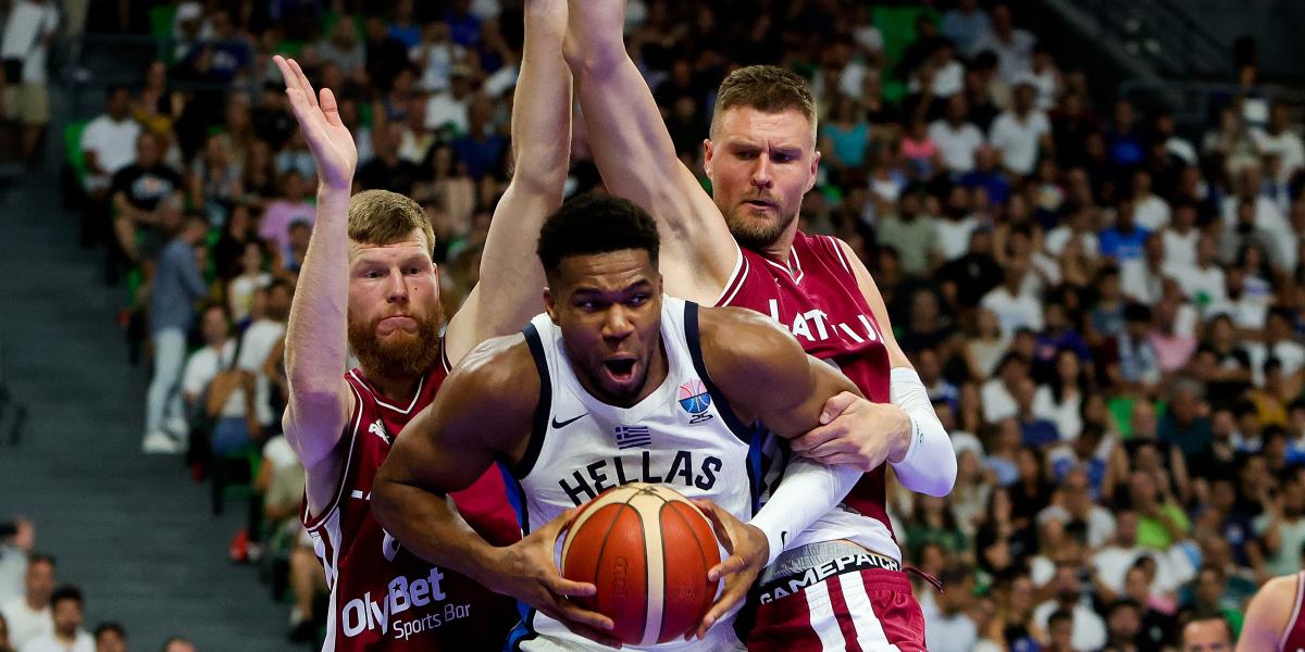 Giannis, imparable en el triunfo de Grecia sobre Letonia