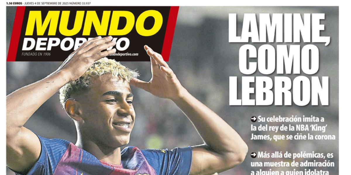 Portada de Mundo Deportivo del jueves 4 de septiembre de 2025