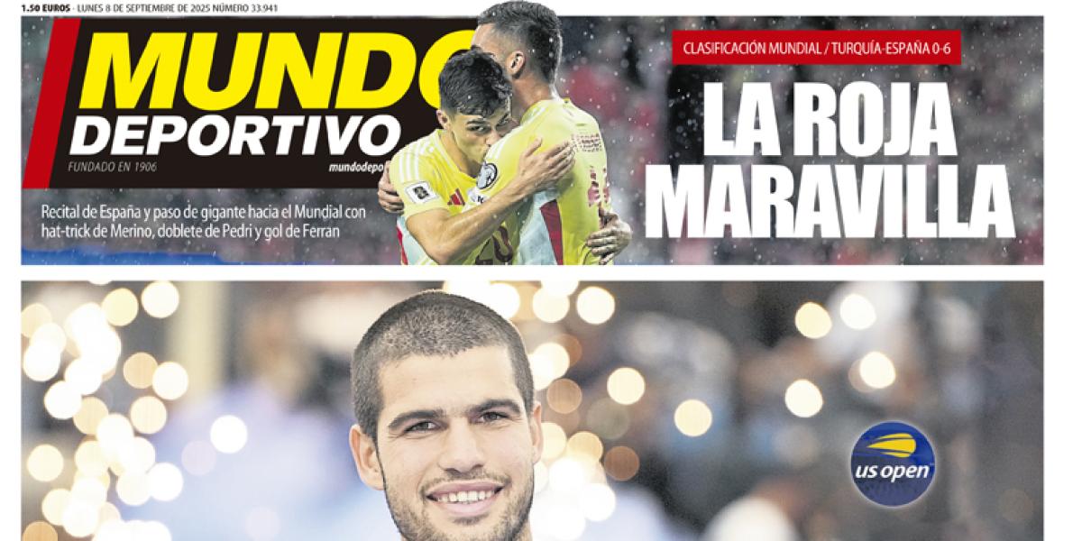 Portada de Mundo Deportivo del lunes 8 de septiembre de 2025