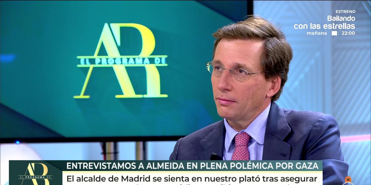 Martínez-Almeida se va de la lengua al hablar de las protestas contra Israel y hasta Ana Rosa le para los pies: No es comparable