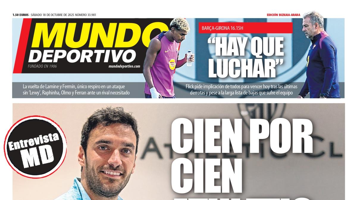 Portada de MD Bizkaia-Araba de hoy sábado