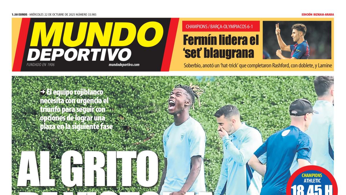 Portada de hoy de la Edición Bizkaia-Araba de Mundo Deportivo