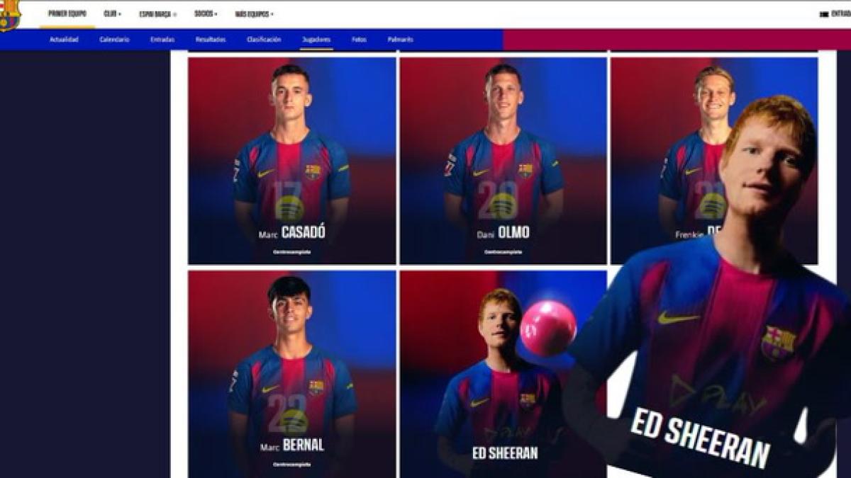 Ed Sheeran, nuevo centrocampista blaugrana