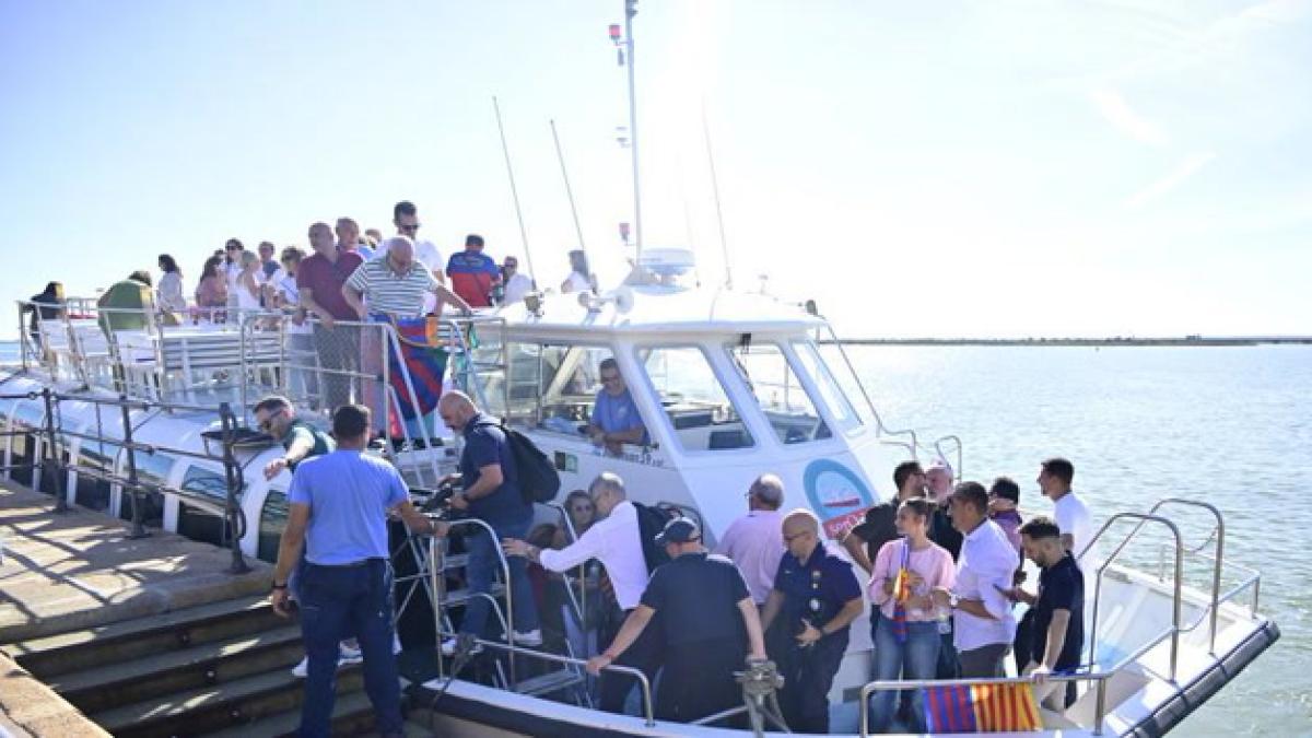 Dos horas de barcelonismo por la Ría de Huelva