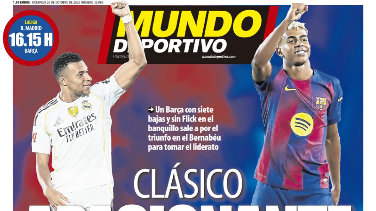 Portada de Mundo Deportivo del domingo 26 de octubre de 2025