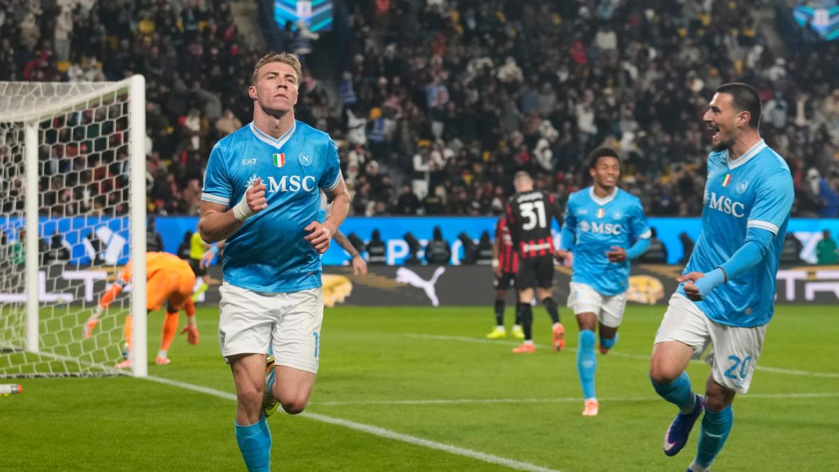 2-0: Un estelar Hojlund lleva al Nápoles a la final de la Supercoppa a costa del Milan de Modric