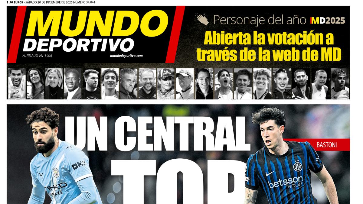 Portada de Mundo Deportivo del sábado 20 de diciembre de 2025
