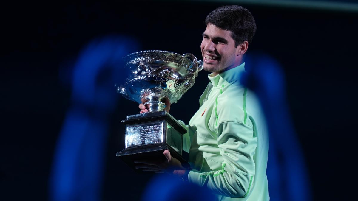 Alcaraz: Para mí es un poco raro ver a Rafa aquí, aunque sé que me veía cuando tenía 14 o 15 años