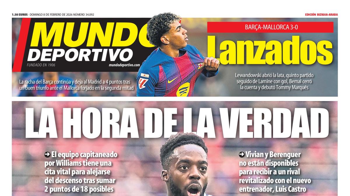 Portada de hoy de la Edición Bizkaia-Araba de Mundo Deportivo