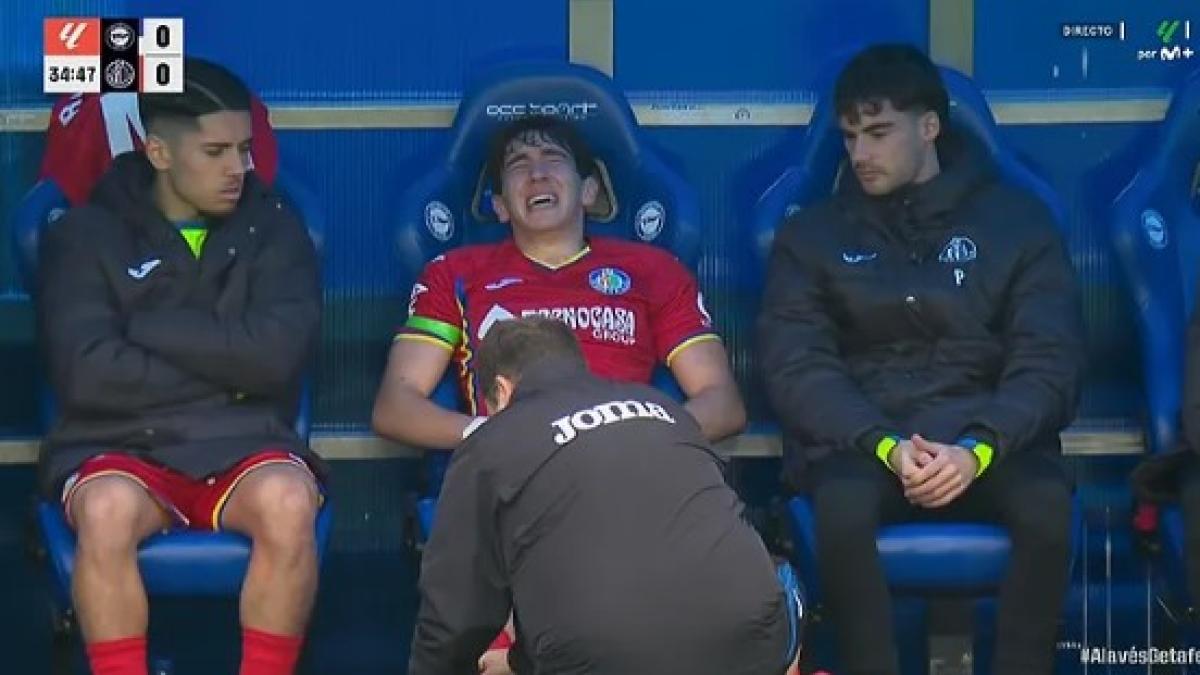 Susto en Getafe: Mario Martín se retira cojeando y entre lágrimas