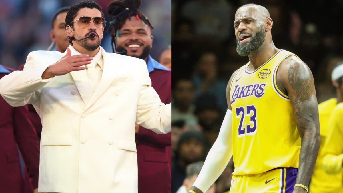 ¿Dardo directo? El inesperado mensaje de Bad Bunny a LeBron James en la Super Bowl que dejó a todos mudos