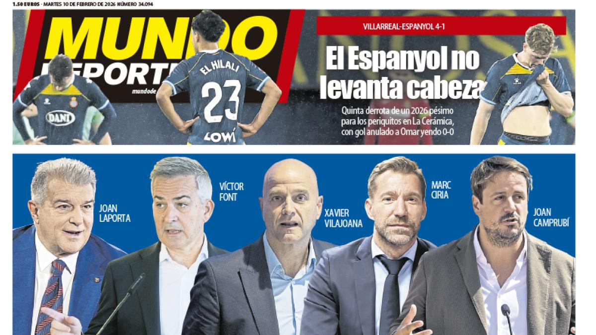 Portada de Mundo Deportivo del martes 10 de febrero de 2026