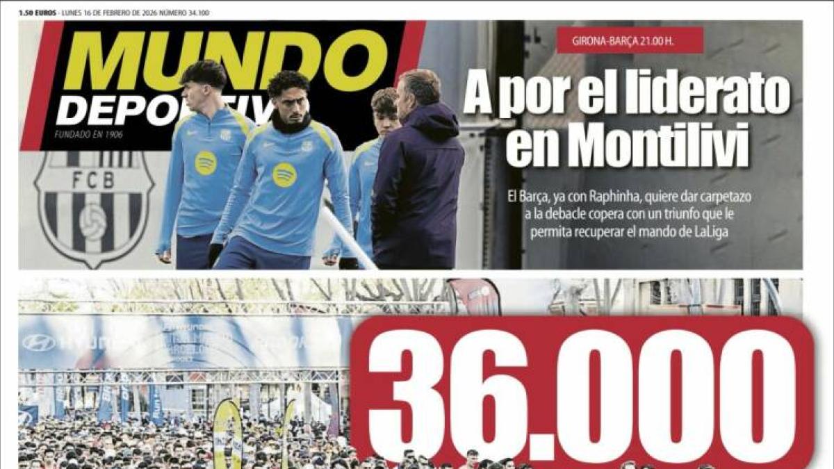 La lucha del Barça por el liderato de La Liga y la Mitja Marató de Barcelona, en las portadas
